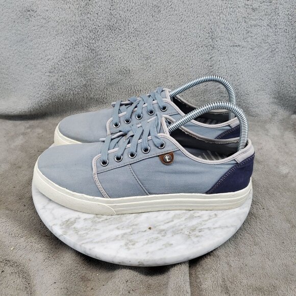 Taos Footwear Shoes Womens Size 9 Light Blue Canvas Super Soul Sneakers *Read* - Picture 1 of 10